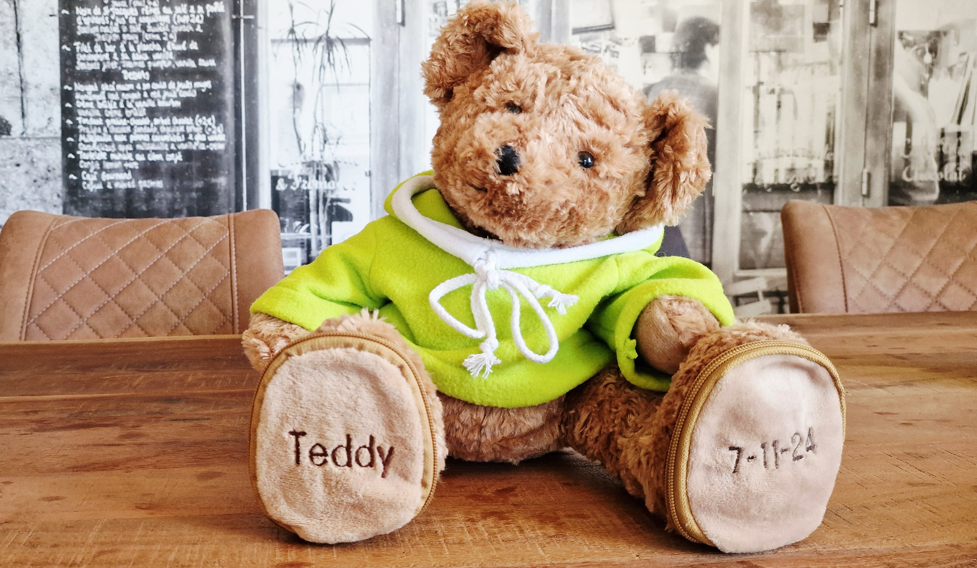 Ourson personnalisé - Cadeau de naissance original avec peluche et prénom