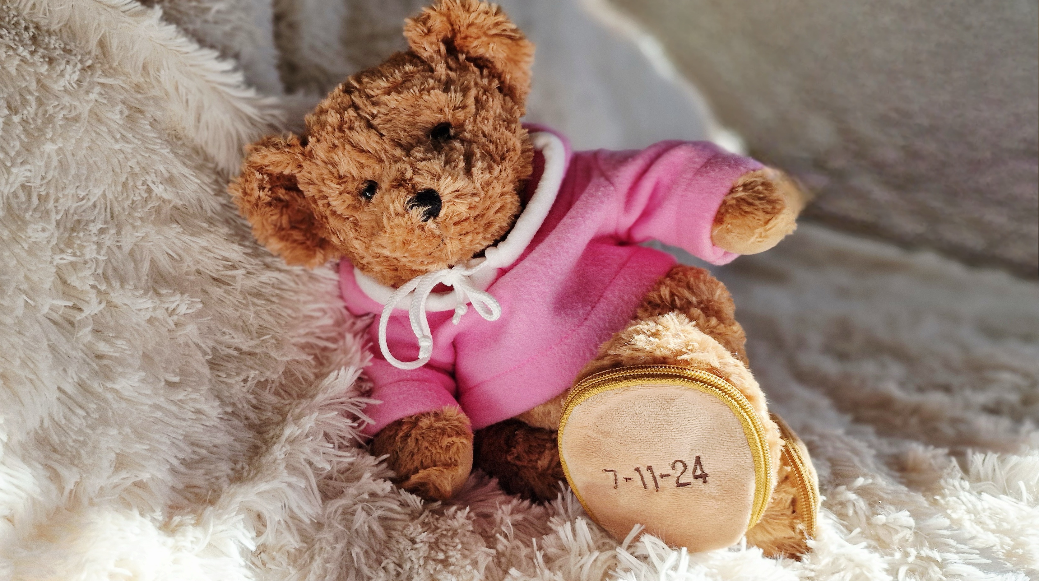 Ourson personnalisé - Cadeau de naissance original avec peluche et prénom