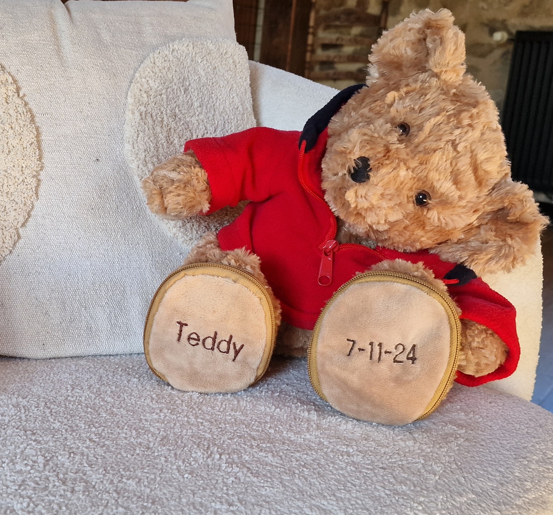 Ourson personnalisé - Cadeau de naissance original avec peluche et prénom