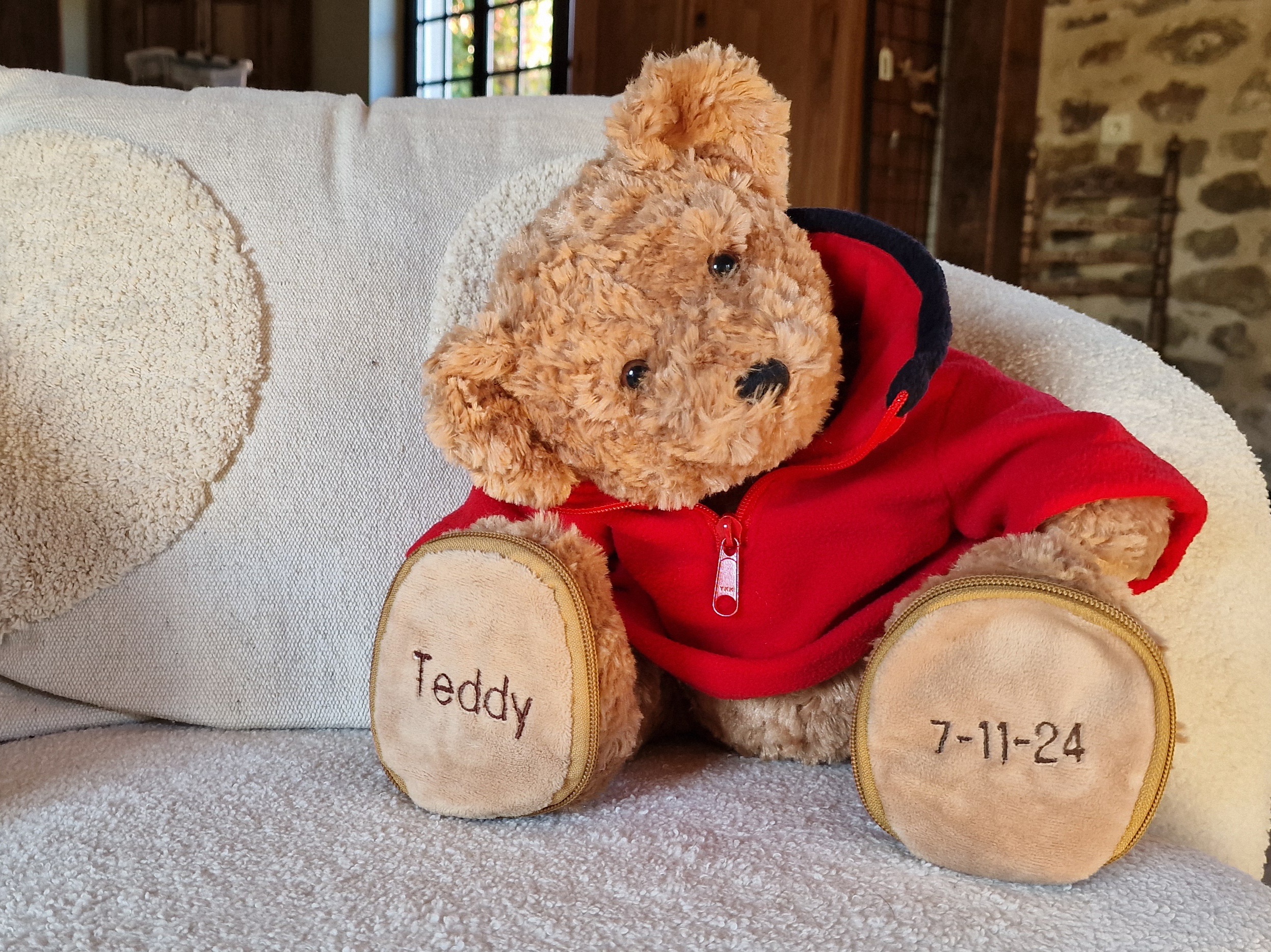 Ourson personnalisé - Cadeau de naissance original avec peluche et prénom