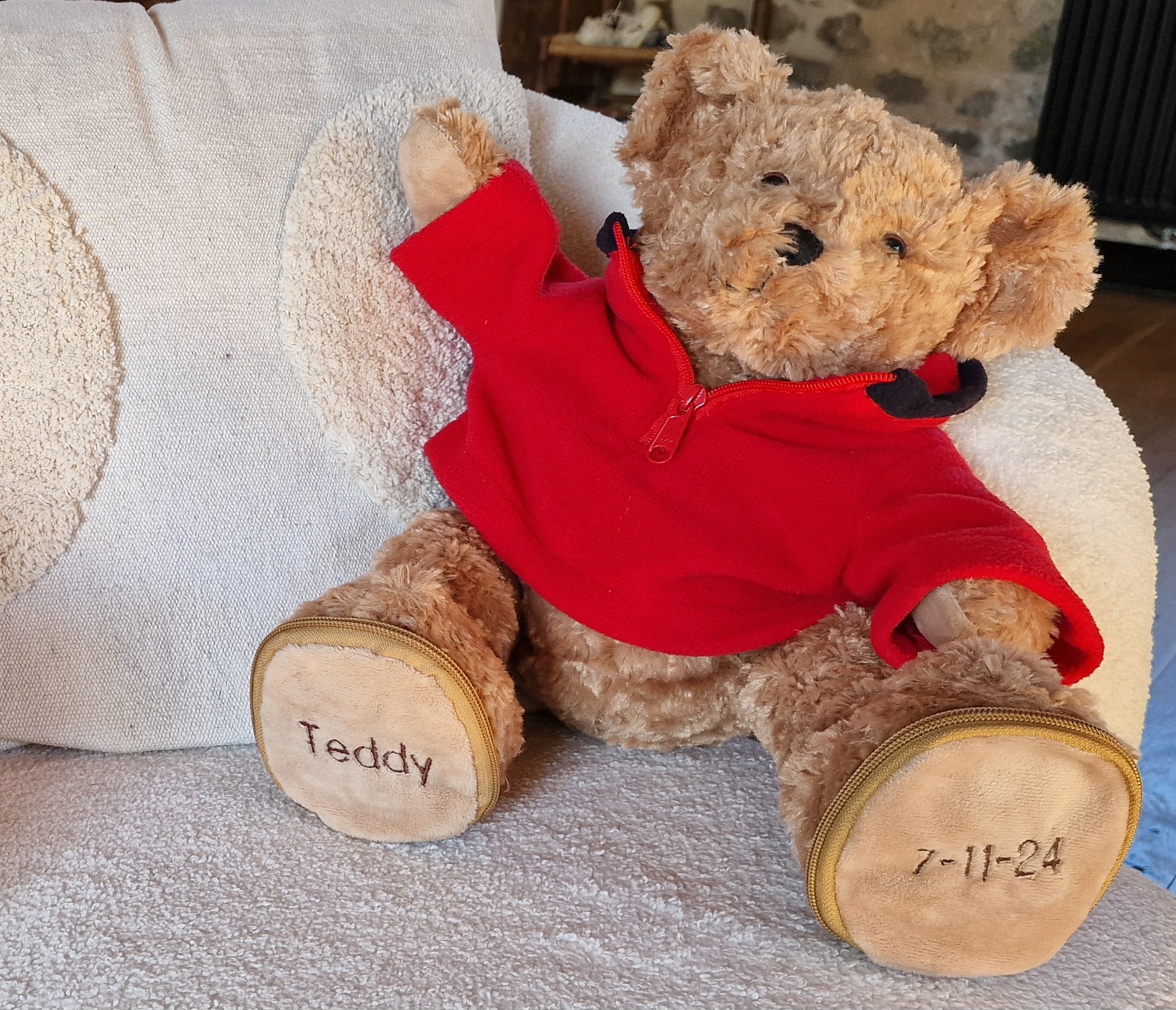 Ourson personnalisé - Cadeau de naissance original avec peluche et prénom