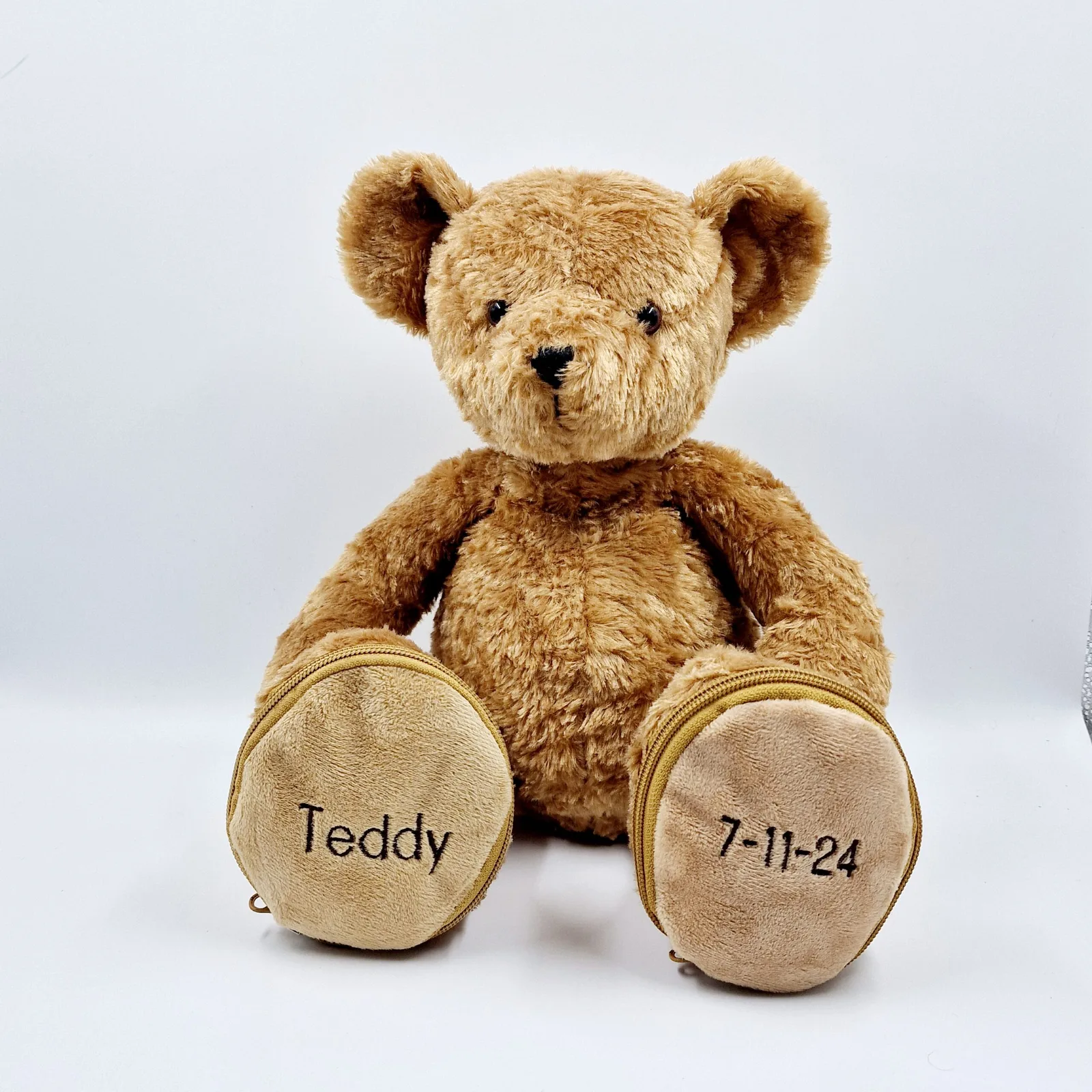 Ours en peluche naturel avec prénom
